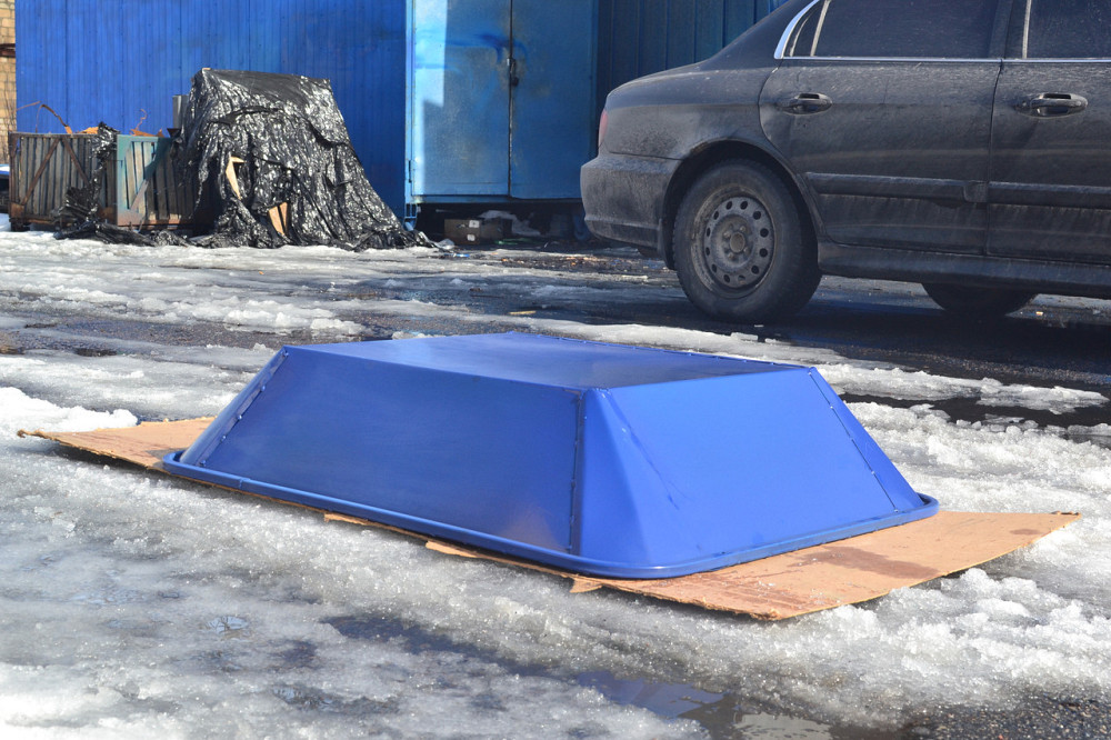 Корито для тачки Garden joys Синій 160л Металеве корито для тачки Корито для візка Будівельні корита Біла Церква - фото 4