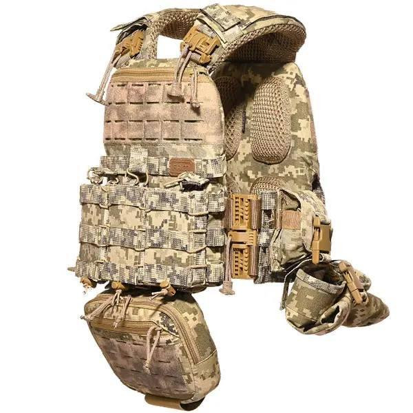 Тактический комплект плитоноски М7 с 7 подсумками (без плит) Пиксель Винница - изображение 4