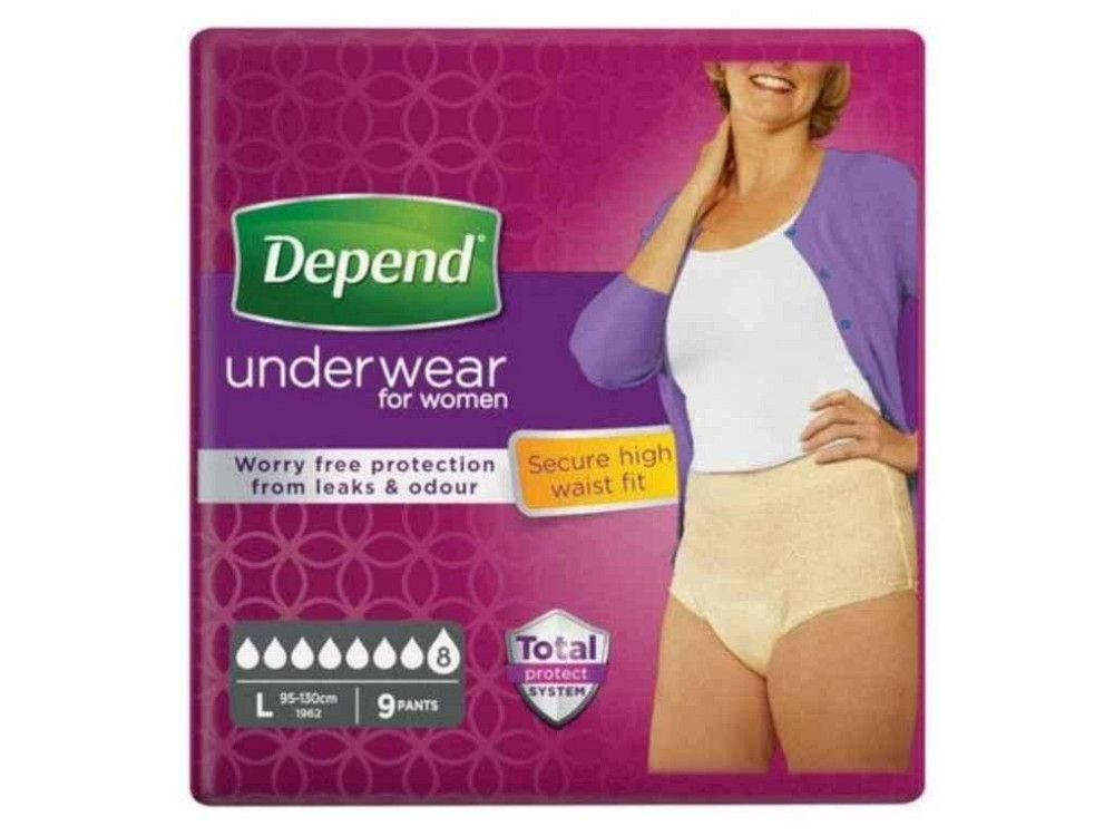 Підгузки для дорослих р.L 9шт для дорослих(для жінок) ТМ Depend Київ - фото 1