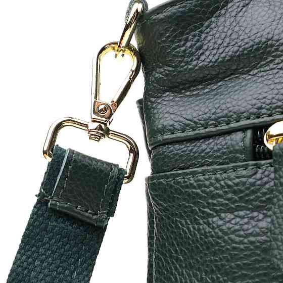 Компактна жіноча сумка з натуральної шкіри sale_15120 Vintage Зелений Київ