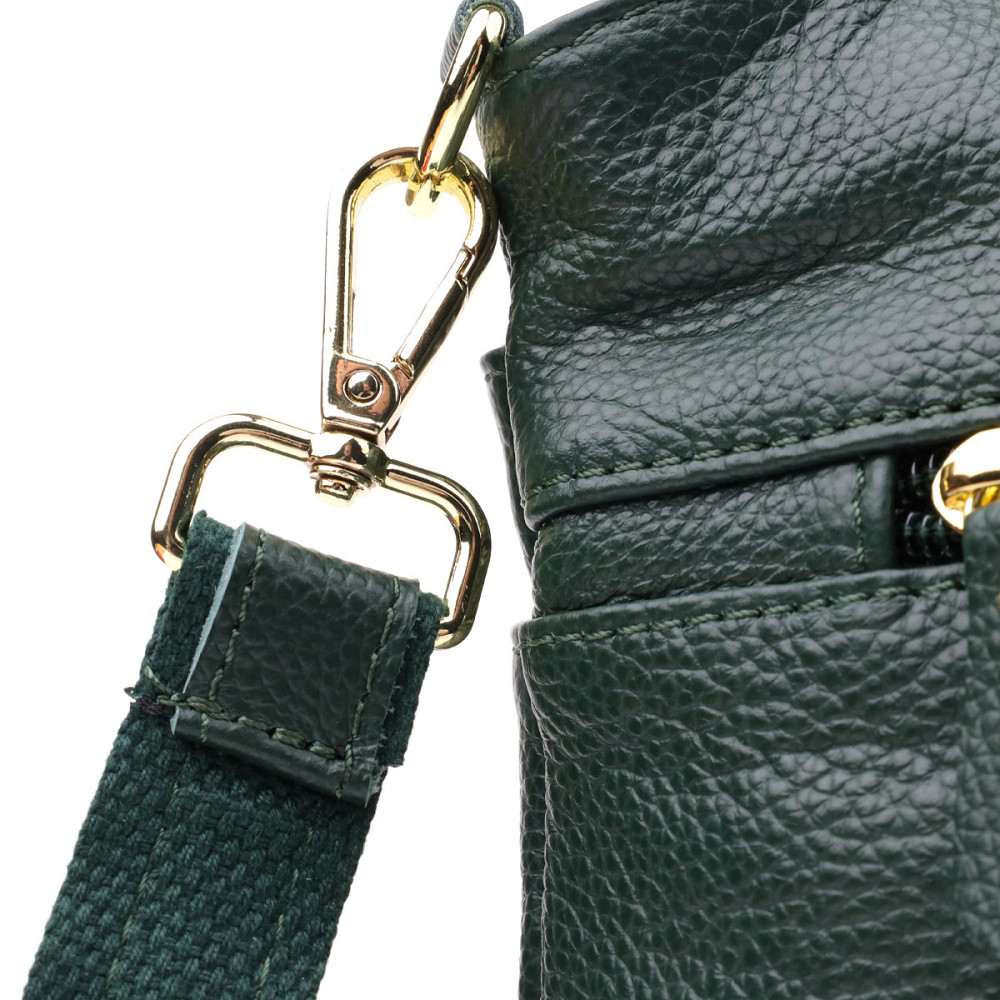 Компактна жіноча сумка з натуральної шкіри sale_15120 Vintage Зелений Київ - фото 4