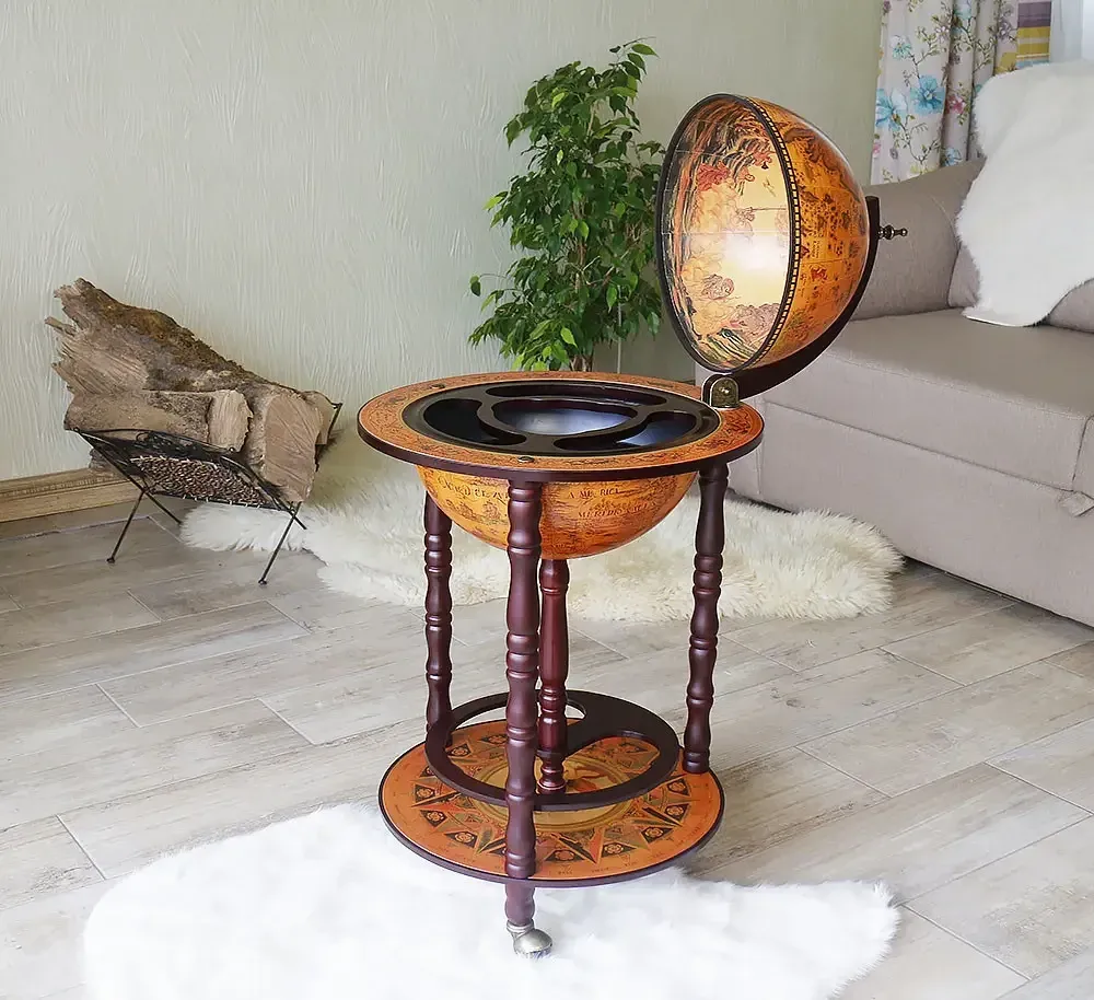 Глобус бар на пол Древняя карта коричневый сфера 33 см Гранд Презент mastersem Киев - изображение 2