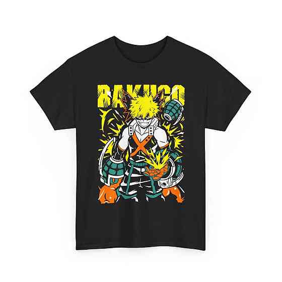 Футболка для хлопчика з аніме принтом Моя геройська академія оверсайз (зріст від 165 до 180) Чорний AnimeJ0617m Дніпро