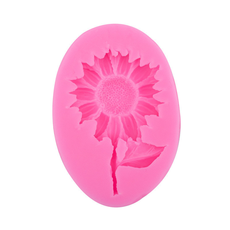 Молд силиконовый Подсолнух 80 на 55 мм розовый Киев - изображение 8