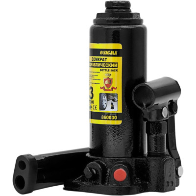Домкрат Sigma гидравлический бутылочный 3т, 193-373мм (6101031) Винница - изображение 1