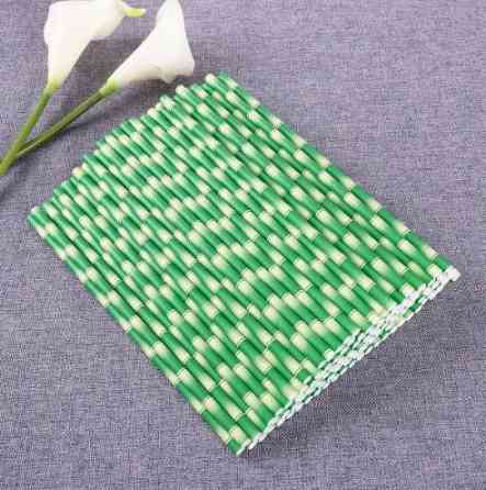 Коктейльні трубочки з принтом бамбука 25 штук 20 см зелений Київ