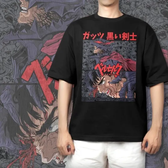 Футболка чоловіча з  принтом Берсерк Guts Розмір 48 Дніпро