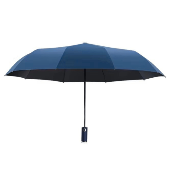 Парасолька з Led-ліхтариком на 10 спицях від дощу, сонця, діаметр 105 см, парасолька автоматична з вбудованим ліхтарем, синя Кам'янець-Подільський
