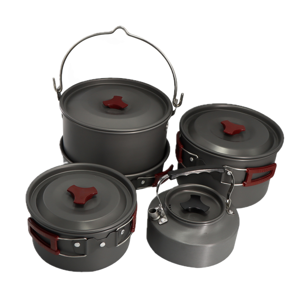 Туристичний набір посуду складаний AL-601 алюмінієвий 14 предметів на 6 персон Київ - фото 5