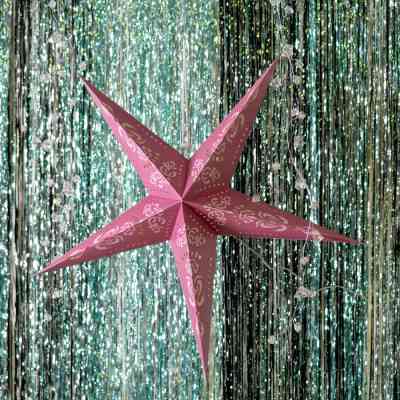 Елочная игрушка Novogod`ko Звезда бумажная, 3D, пудро-розовая, 60 см, LED (974217) Винница