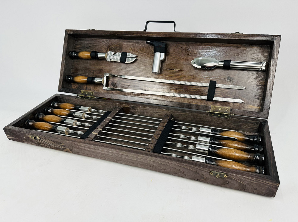 Подарунковий набір шампурів у дерев'яному кейсі ПРЕМІУМ - 2 HAPPY DAYS Тернопіль - фото 3