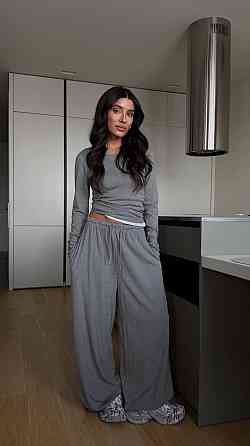 Жіночий стильний повсякденний костюм-двійка турецька віскоза Меланж, 42/44 Одеса