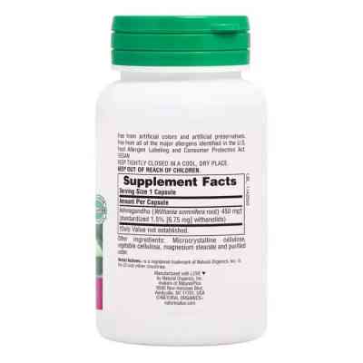 Трави Natures Plus Ашваганда, 450 мг, Ashwagandha, Herbal Actives, 60 Вегетаріанських Капс (NAP-07108) Вінниця