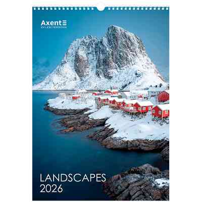 Календар Axent настінний А3 2026 р. Landscapes (8804-26-1-A) Вінниця