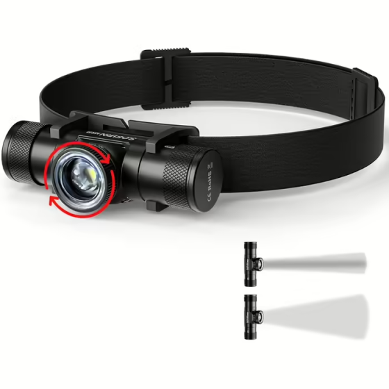Налобний ліхтар Sofirn HS11 Zoom (біле світло) 630 лм з акумулятором Sofirn 3000mAh Вінниця