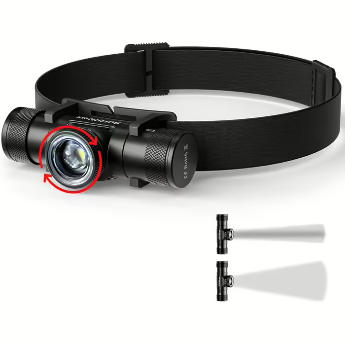 Налобний ліхтар Sofirn HS11 Zoom (біле світло) 630 лм з акумулятором Sofirn 3000mAh Вінниця - фото 2