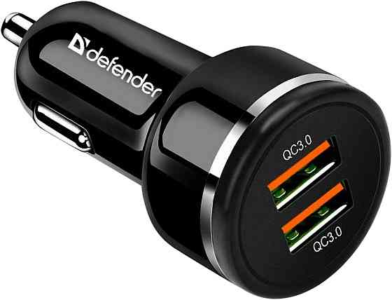 Автозарядка 2xUSB 36W (2xUSB-A) QC3.0,3А UCA-80 чорна Defender Винница