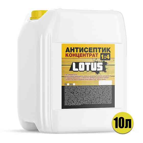 Антисептик для захисту деревини концентрат 1:4 LOTUS 10л Харків