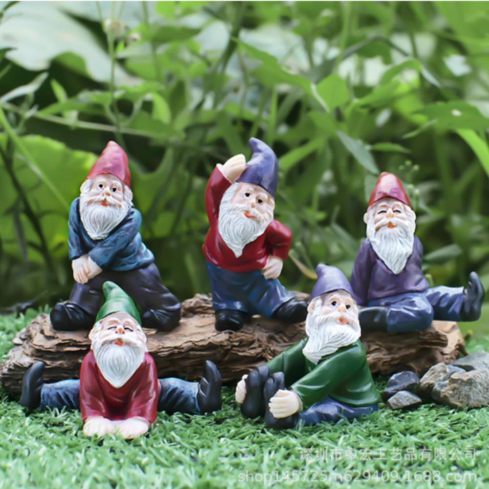 Фігурка Фітнес-гном 4.8 х 4.5 см для мінісада Полістоун Синій Одеса - фото 4