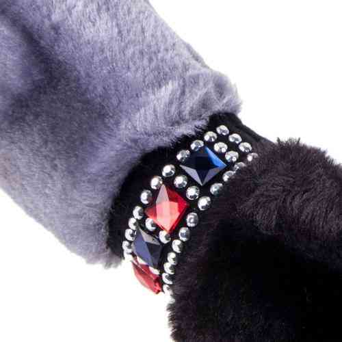 Чохол на кермо VLOD-F93 BK/GY M чорний з сірим мехом Харків