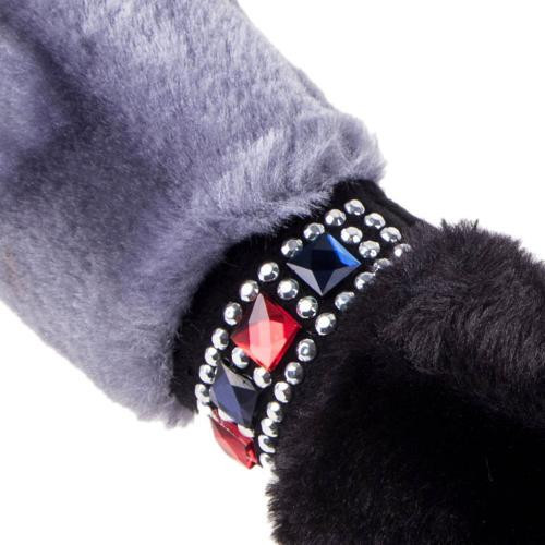 Чохол на кермо VLOD-F93 BK/GY M чорний з сірим мехом Харків - фото 6