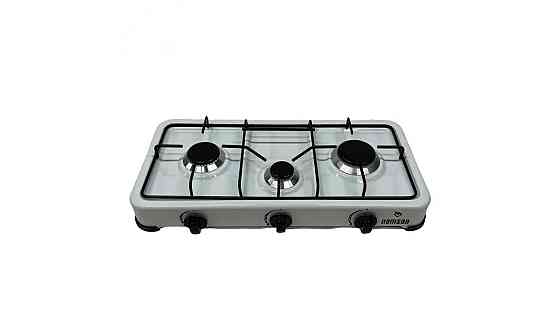 Комплект газова плита на 3 конфорки Namsan FRG113 + балон вибухобезпечний, 12л метал + шланг з редуктором setFRG11341005 Код: Рівне