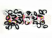 Резиночки для волос черно-белые 60 шт Киев - изображение 1