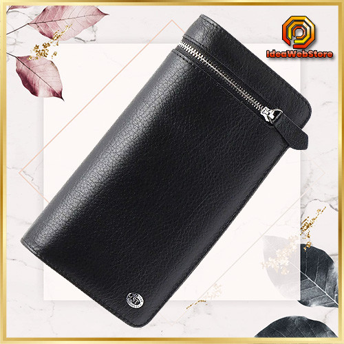 Мужской стильный клатч из натуральной кожи черный Практичный мужской клатч Стильный мужской клатч Киев - изображение 1