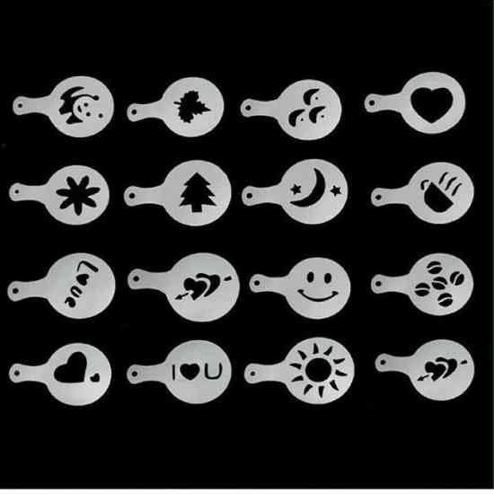 Трафареты для кофе 16 разных рисунков Винница