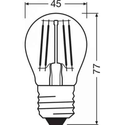 Лампочка Osram LED CL P60 5,5W/827 230V FIL E27 (4058075434882) Вінниця