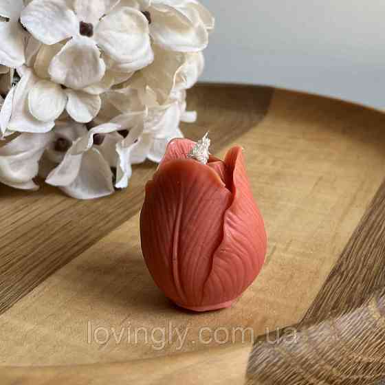 Фигурная свеча – тюльпан из натурального пчелиного воска Ирпень