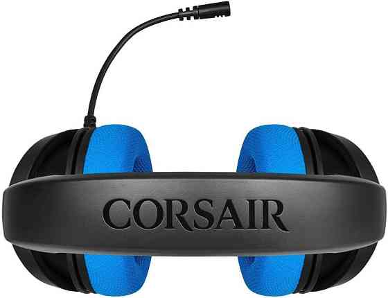 Гарнітура CORSAIR HS35 Stereo для ігор, дротова, знімний мікрофон, 3.5 мм, для ПК, PS5, Xbox, Switch, накладні ігрові навушники Київ