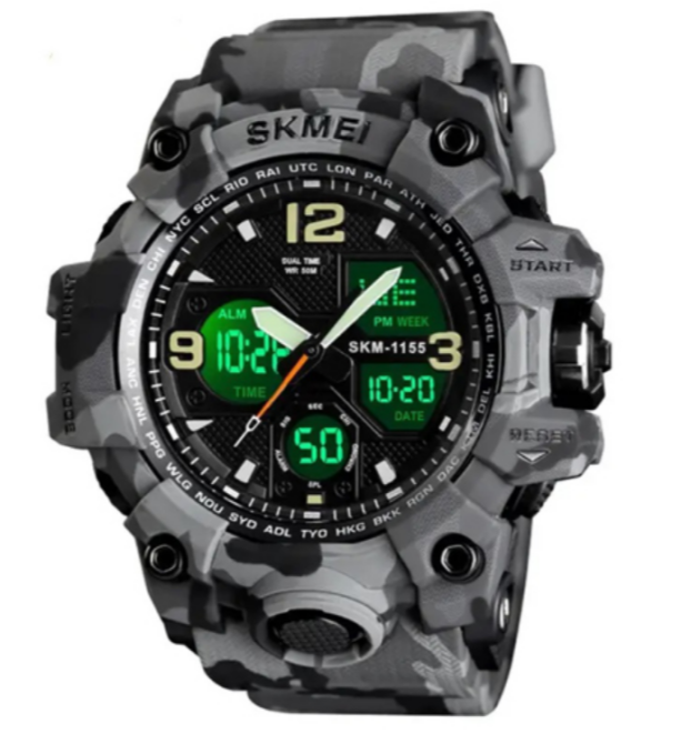Годинники наручні SKMEI 1155BCMGY, СІРИЙ КАМУФЛЯЖ, 9789 Дніпро - фото 4