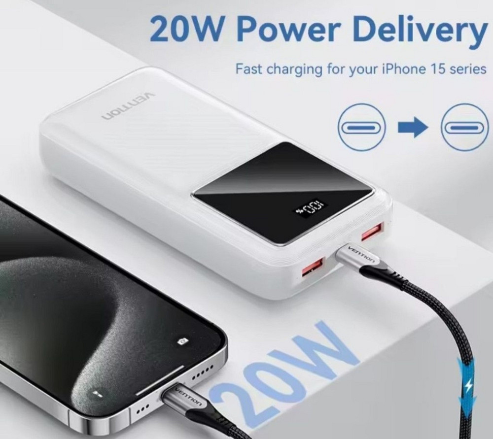Vention 22,5 Вт Power Bank 30000 мАч PD3.0. Киев - изображение 5