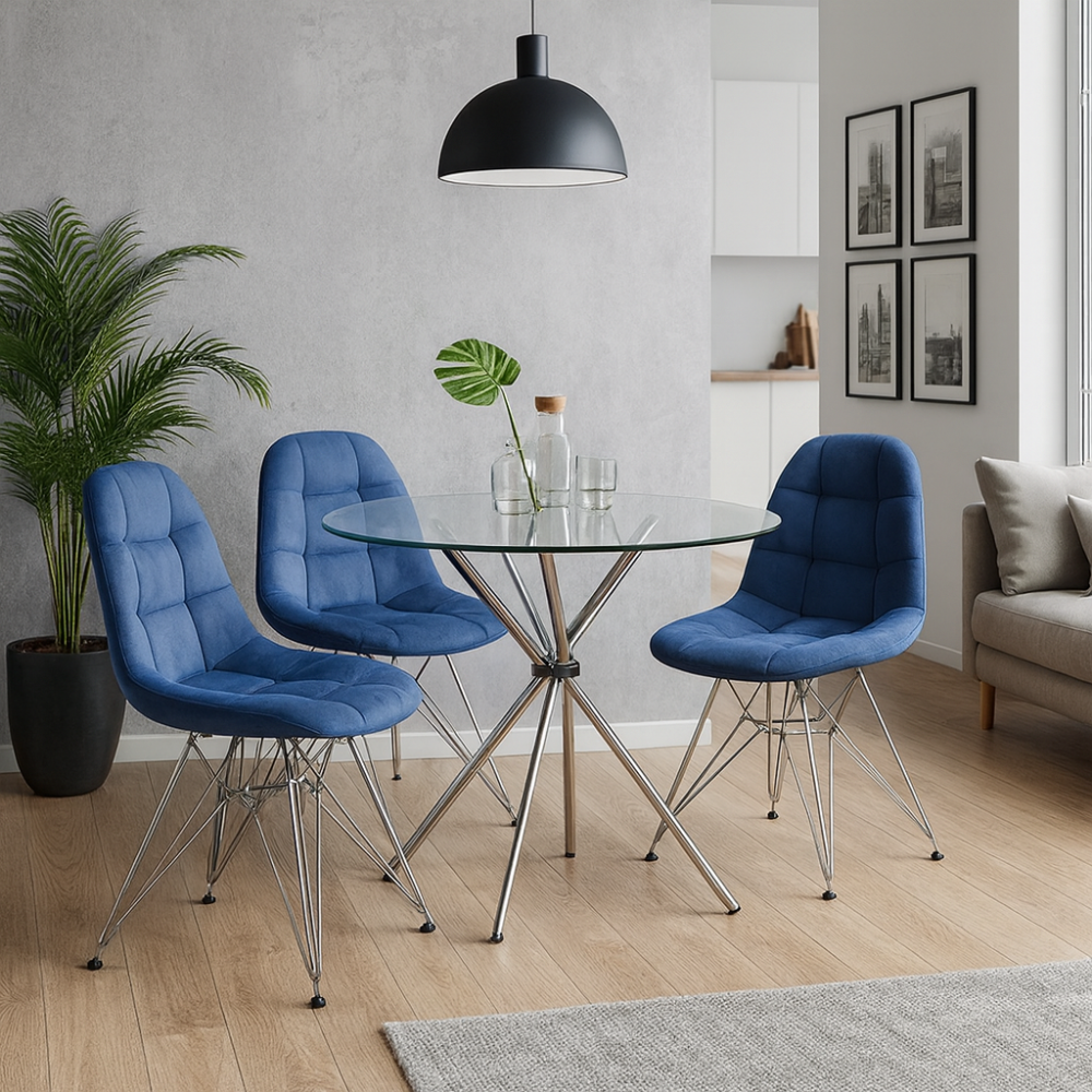 Стілець Тауер S тканина велюр синій Днепр - изображение 1