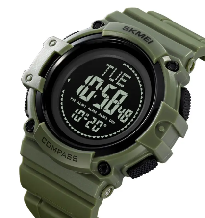 Годинник чоловічий спортивний Skmei 2233 compass з компасом (Зелений) Вінниця