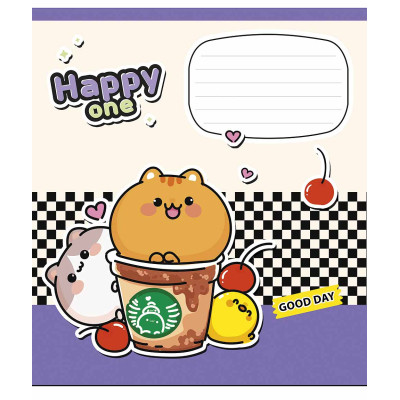 Зошит Школярик Happy one 12 аркушів клітинка (012-3532K) Вінниця - фото 3