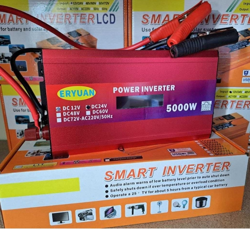 Инвертор 5000W Перетворювач 12-24V 220V з дисплеєм. Київ - фото 5