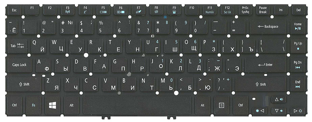Клавиатура для ноутбука Acer Aspire (V5-471) с подсветкой (Light), Black, (No Frame) RU Вінниця - фото 2