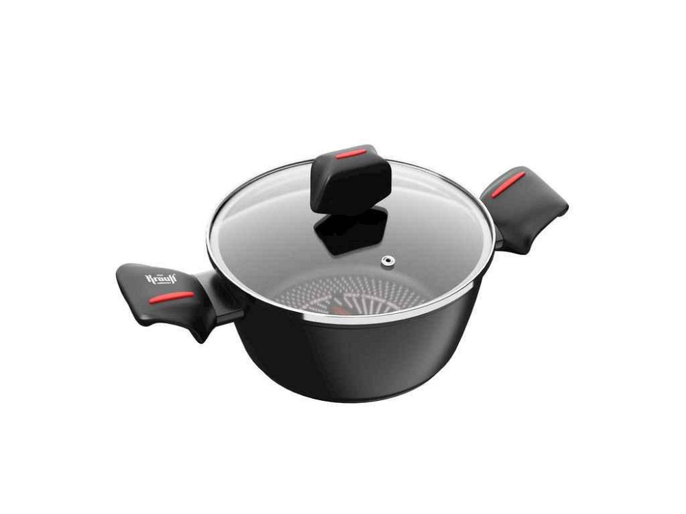Каструля зі скляною кришкою 2,3л Smart Fry алюм. з а/п 20см 25-45-159 ТМ KRAUFF Київ - фото 1