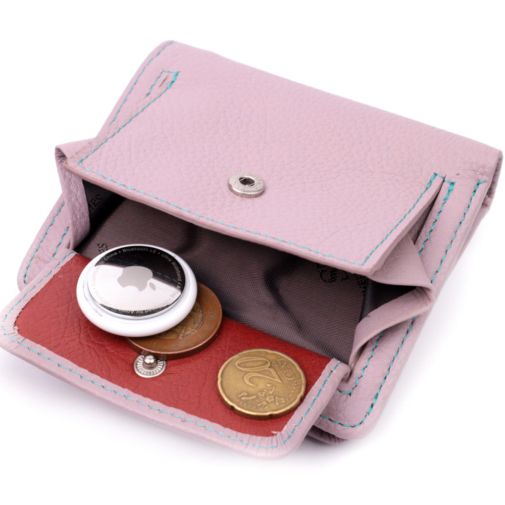 Портмоне з монетницею зовні для стильних жінок шкіряне ST Leather 19456 Бежевий Київ - фото 4