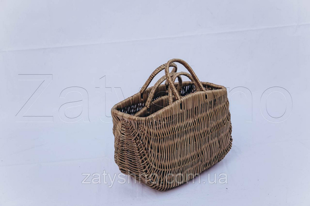 Декоративная корзина средняя из лозы | плетеная корзина из лозы | корзини з лози Киев - изображение 4