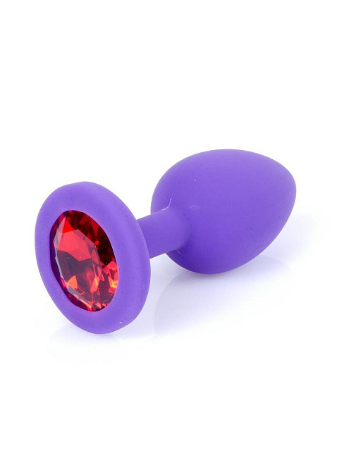 Анальна пробка - Jewellery Silicone Purple Plug S Red Sex Aura Київ - фото 7