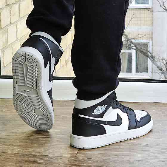 Высокие Термо Кроссовки Nike AIR Jordan Белые Мужские Еврозима Джордан Найк Кожаные (размеры: 41,42,43,44,45) Днепр