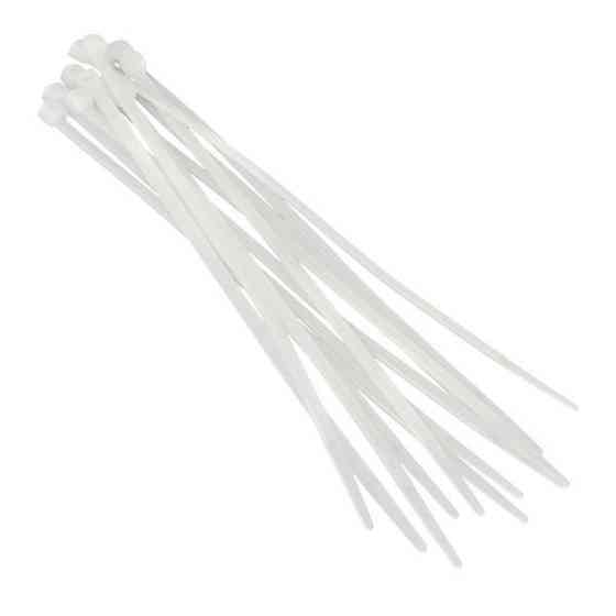 Хомут пластиковый 3,6*300 мм белый, 100 шт. Харьков