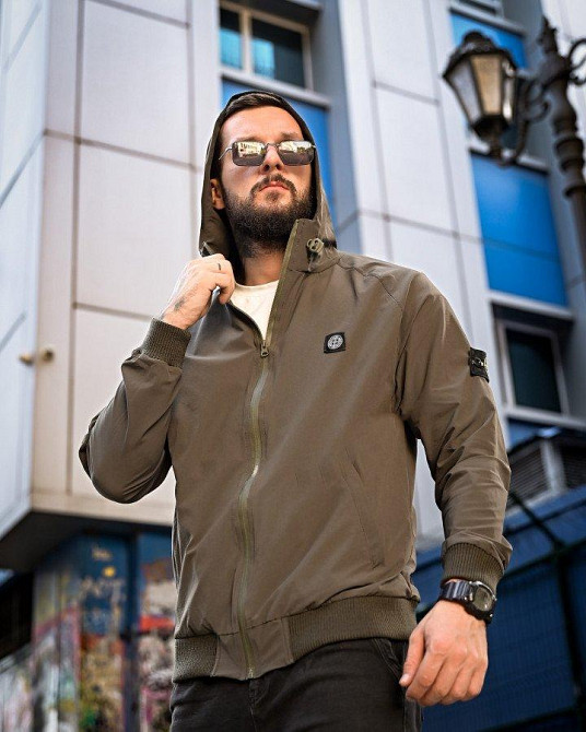 Городская Ветровка Stone island карман oliva 4 люкс ДЛ7037 Одесса - изображение 9