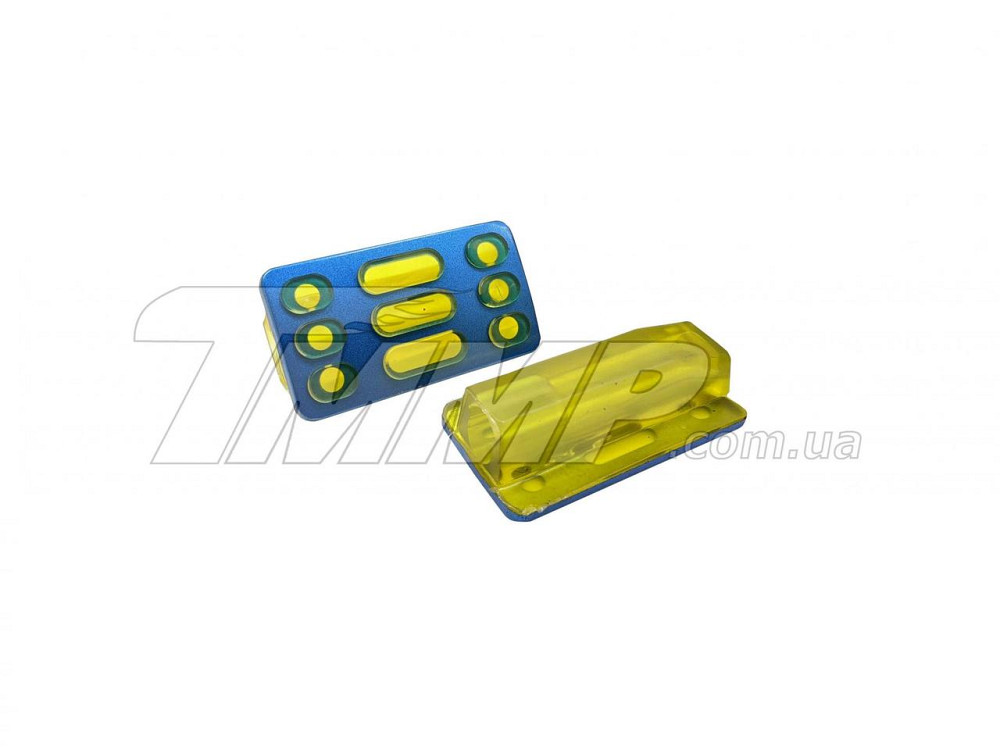 Резинки подножек водителя мопед Дельта (полиуретан-жёлтый, металл-синий) Мукачево - изображение 1