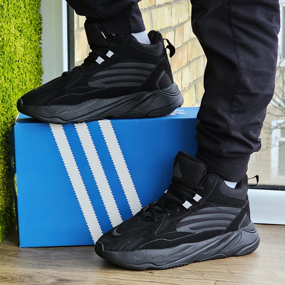 Зимові високі Кросівки Adidas 700 Чорні з Хухом Чоловічі Черевi Черевики Адідас (розміри: 41,42,43,44,45,46) - 90-1 Дніпро - фото 7