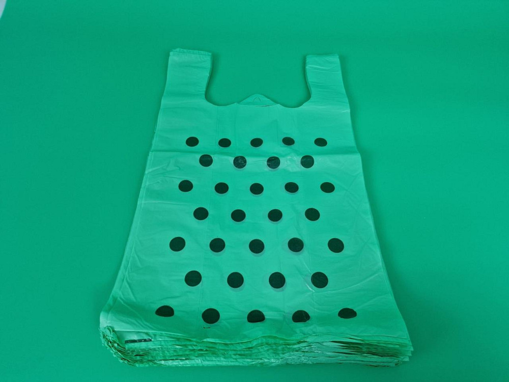 Пакет майка поліетиленова (тип FA) 300 (2*85)*550 Горох Леомі (100 шт.) Харків - фото 1