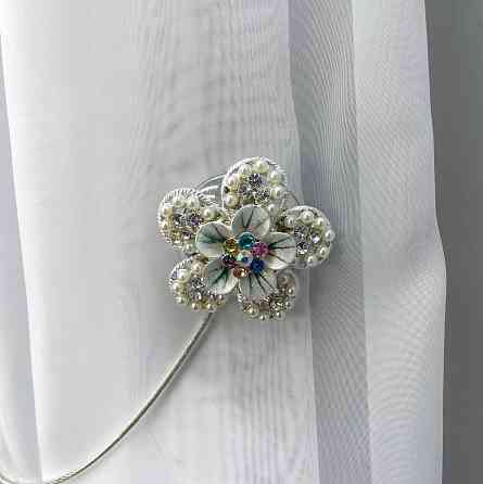 Магніти для штор та гардин "Flowers" набір 2 шт Різнокольоровий (81-237) Київ